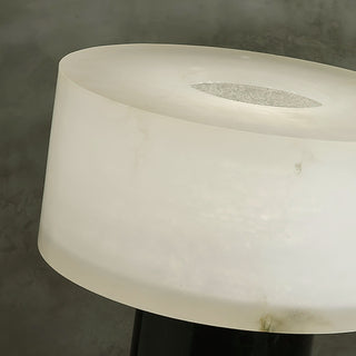 Alabaster Solid Cylindrical Table Lamp