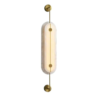 Alabaster Solvane Slender Oval Wall Sconce