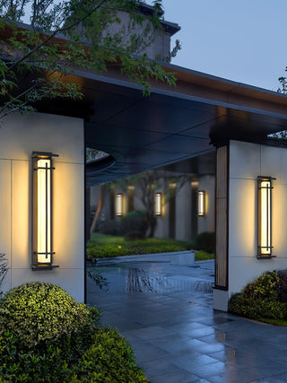 Alabaster Square Outdoor Wall Light