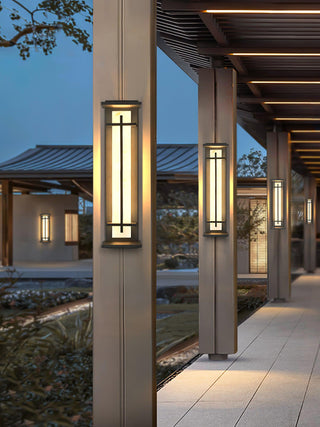 Alabaster Square Outdoor Wall Light