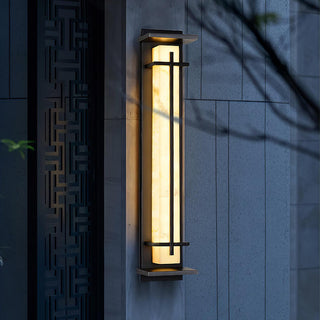 Alabaster Square Outdoor Wall Light