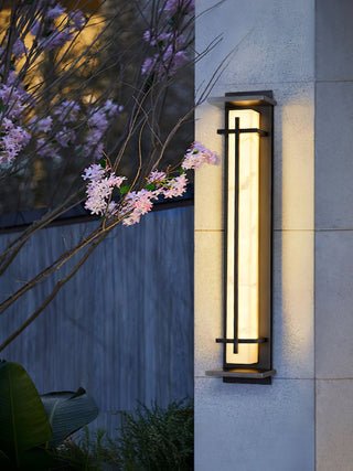 Alabaster Square Outdoor Wall Light