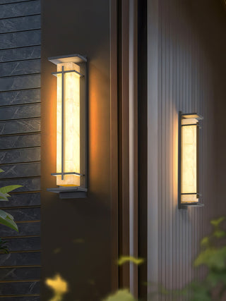 Alabaster Square Outdoor Wall Light