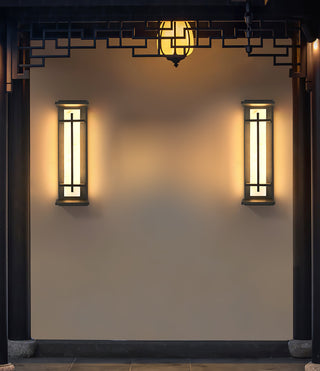 Alabaster Square Outdoor Wall Light