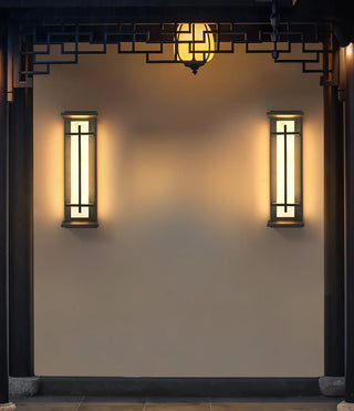 Alabaster Square Outdoor Wall Light
