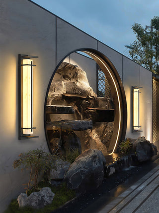 Alabaster Square Outdoor Wall Light