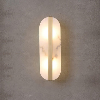 Alabaster Stone Brass Wall Lamp