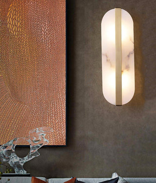 Alabaster Stone Brass Wall Lamp - Vidirlighting