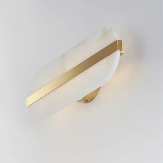 Alabaster Stone Brass Wall Lamp