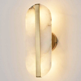 Alabaster Stone Brass Wall Lamp