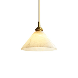 Alabaster Triangle Cone Pendant Light