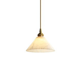 Alabaster Triangle Cone Pendant Light