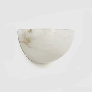 Alabaster Windham Half Bowl Wall Sconce