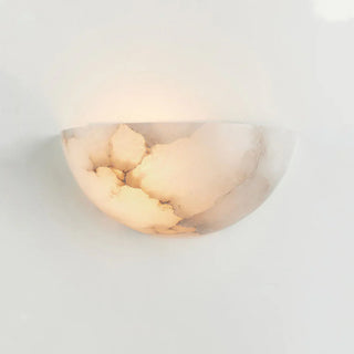 Alabaster Windham Half Bowl Wall Sconce