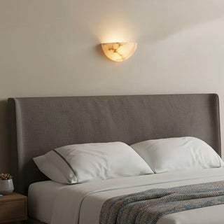 Alabaster Windham Half Bowl Wall Sconce