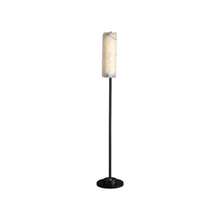 Alabaster Years Brass Floor Lamp