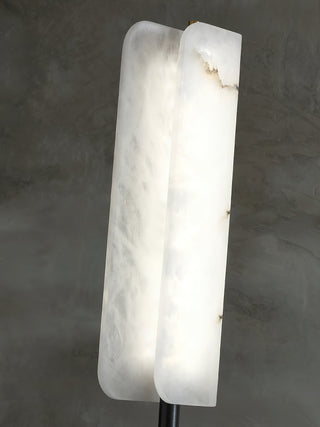 Alabaster Years Brass Floor Lamp