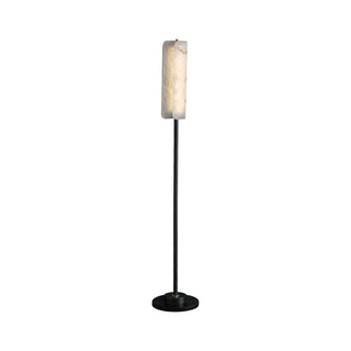 Alabaster Years Brass Floor Lamp