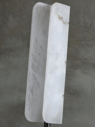 Alabaster Years Brass Floor Lamp