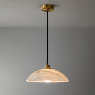 Alabaster Dome Pendant Light