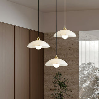 Alabaster Dome Pendant Light