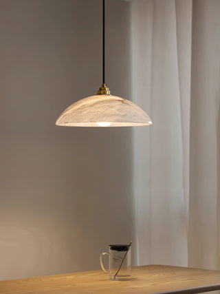 Alabaster Dome Pendant Light