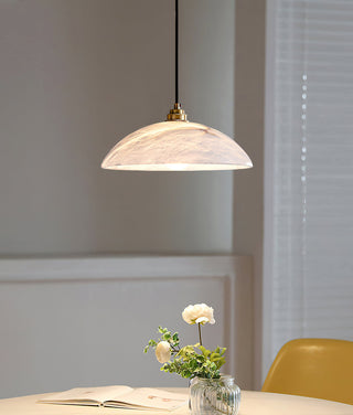 Alabaster Dome Pendant Light