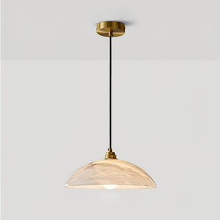 Alabaster Dome Pendant Light