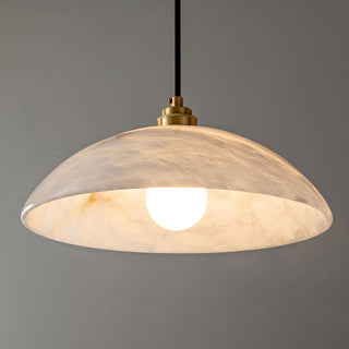 Alabaster Dome Pendant Light