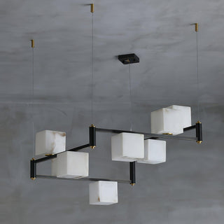 Alabaster Square Box Chandelier