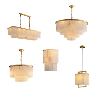 All copper alabaster ceiling lamp
