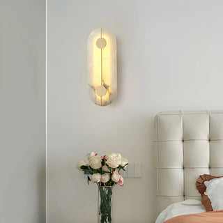 Artistic Brass Alabaster Wall Lamp