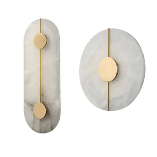 Artistic Brass Alabaster Wall Lamp