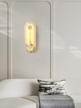 Artistic Brass Alabaster Wall Lamp