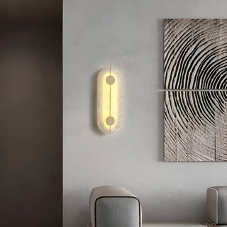 Artistic Brass Alabaster Wall Lamp