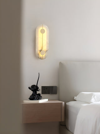 Artistic Brass Alabaster Wall Lamp