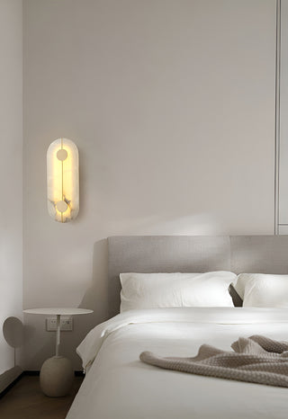 Artistic Brass Alabaster Wall Lamp