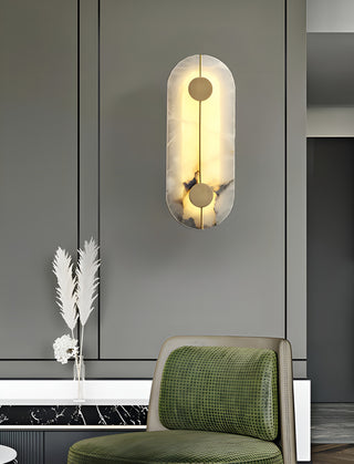 Artistic Brass Alabaster Wall Lamp