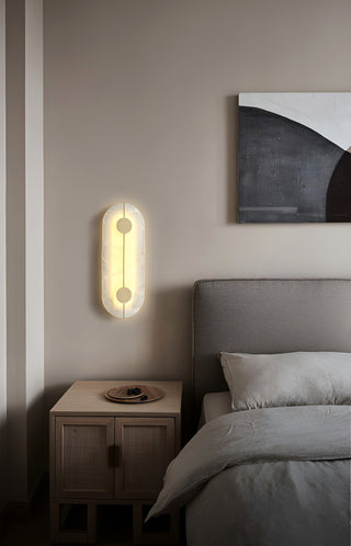 Artistic Brass Alabaster Wall Lamp