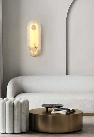 Artistic Brass Alabaster Wall Lamp