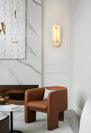 Artistic Brass Alabaster Wall Lamp