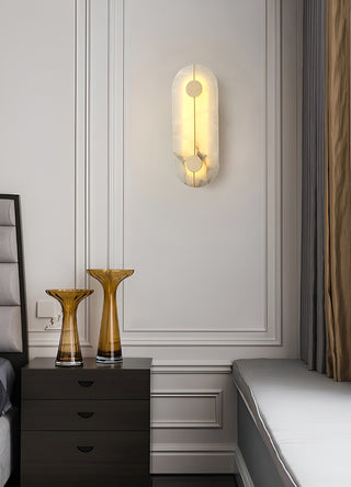 Artistic Brass Alabaster Wall Lamp