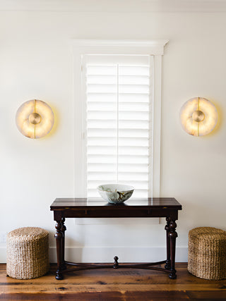 Artistic Brass Alabaster Wall Lamp