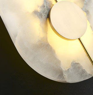 Artistic Brass Alabaster Wall Lamp