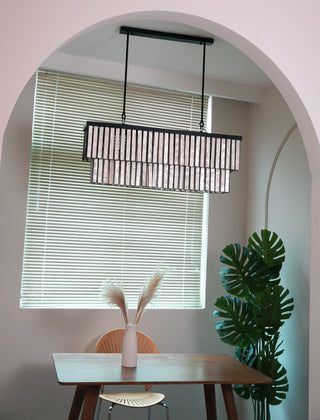 Astrid Capiz Rectangular Chandelier