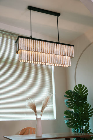 Astrid Capiz Rectangular Chandelier