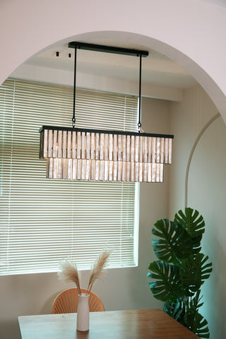 Astrid Capiz Rectangular Chandelier