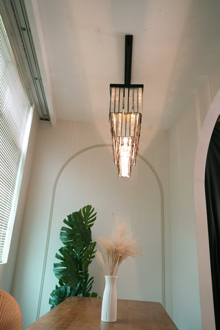 Astrid Capiz Rectangular Chandelier