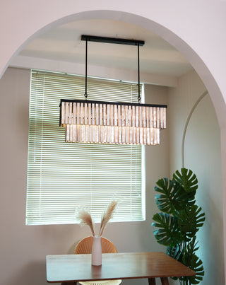 Astrid Capiz Rectangular Chandelier