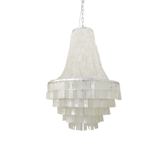 Boho Tiered Capiz Chandelier